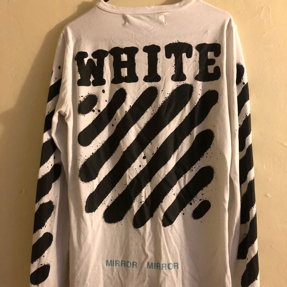 Off-White L/S Diagonal Spray Paint Tee